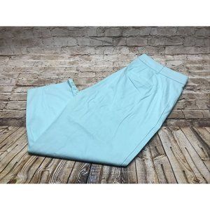 studio works capri pants classic fit no gap teal size 12